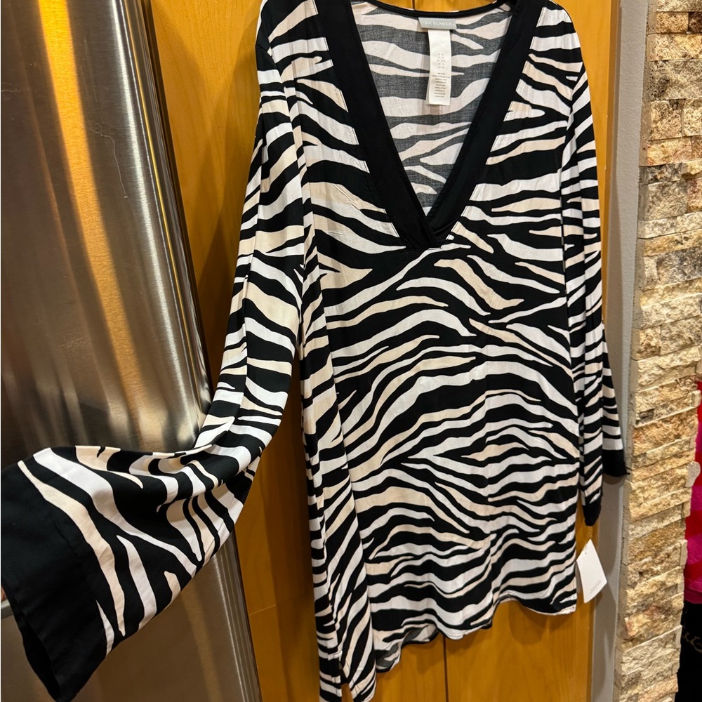 La Blanca Zebra Swim Cover Up - Picture 2 of 9